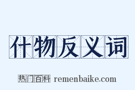 什物反义词是什么意思的图片